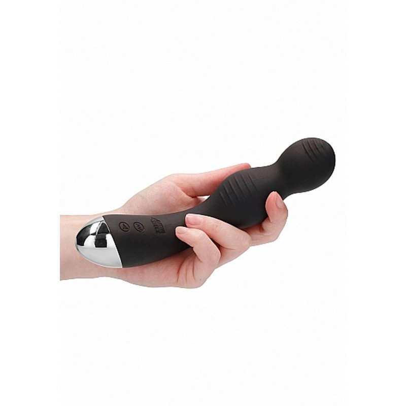 Remote Controlled E-Stim & Vibrating G/P-Spot Vibrator - Black